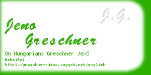 jeno greschner business card